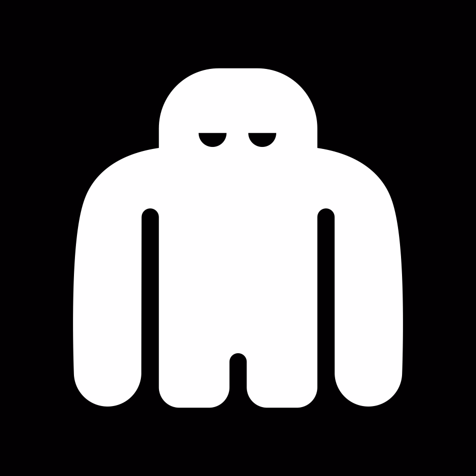 A Soldier Mountain logo concept: a blocky yeti